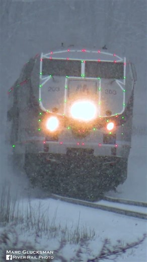 Snow For The Holiday Lights Train (Garrison, New York) #shorts