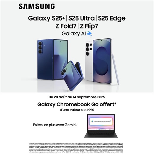 Découvrez l'offre Galaxy Chromebook Go jusqu'au 12/09 ! | Free