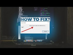 please insert a disk into usb drive windows 10 fix