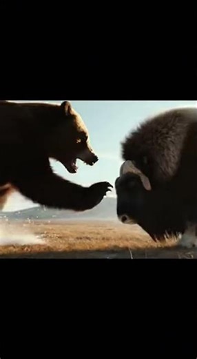 Grizzly Bear vs Musk Ox Epic Tundra Battle