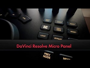DaVinci Resolve Micro Panel 安装和使用