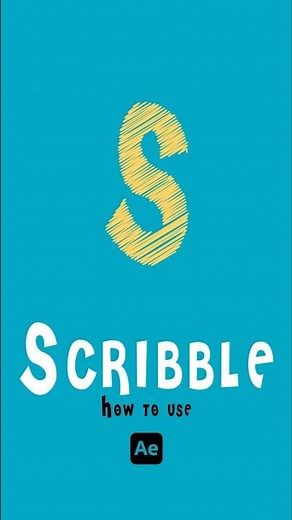 ✨️Scribble Effect in After Effects – Easy & Fun Text Animation #shorts