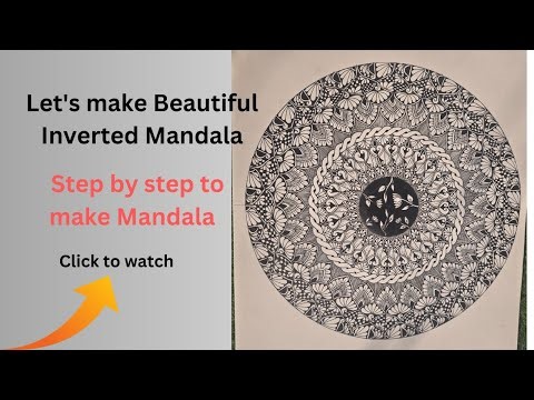 Lets draw beautiful Inverted Mandala[ how to draw inverted Mandala step by step for beginners]