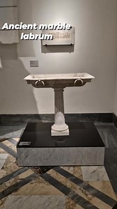 1st century AD labrum found in Pompeii. Museum info: Labrum dedicated by the duovir Longinus. Basin of a fountain, made of white marble. The labrum, a quadrangular basin-type with handles, bears the name of the dedicant, a city magistrate called Longinus. Pompei, theatre Mid-1st century AD | International Man of History