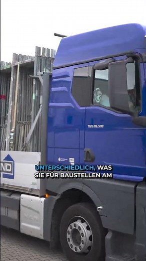 The loading of the vehicles varies depending on the construction site.