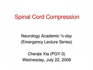Spinal Cord Compression - SlideServe