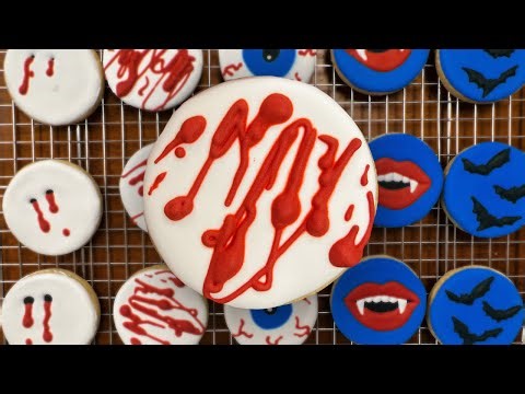 Blood Splatter Cookie Tutorial | Beginner Vampire Cookies
