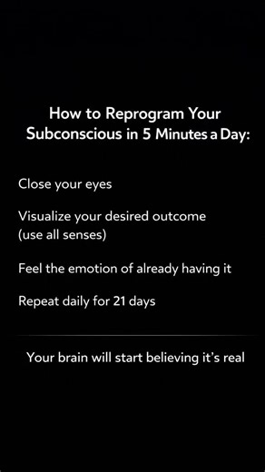 Reprogram Your Mind in 5 Minutes #Mindset #SubconsciousPower #DailyRoutine #shorts #SelfImprovement