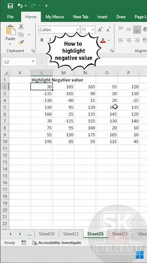 Highlight Negative Values Instantly in Excel 🔴