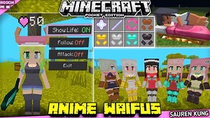 [Addon]27个动漫女友登场!可爱,丰满,生存可用!动漫女友V1.3.0汉化版(附下载链接)/我的世界国际基岩版