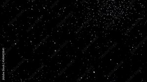 snowfall overlay, black background - winter, slowly falling snow effect - green screen. 4K Seamless Looped Snowfall background, snow falling animation