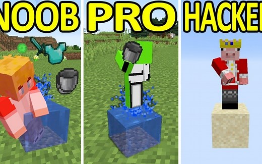 Minecraft NOOB vs PRO vs HACKER #2