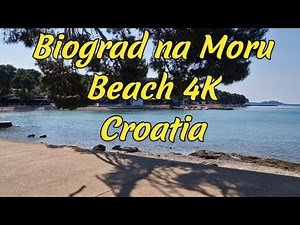 Biograd na moru Croatia beach 4K