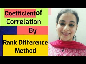 Rank Difference Mathod(Coefficient of correlation)