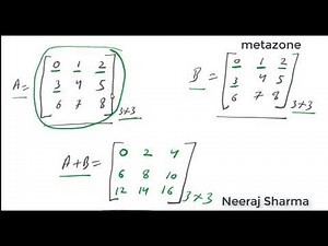 Matrix addition in numpy python | Neeraj Sharma