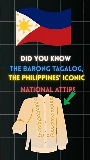 Barong Tagalog 🇵🇭 | The Philippines National Attire 🌺 #BarongTagalog #TraditionalFashion