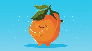 Orange fruit character animation | Premium Stock Video Footage