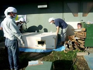 自作で低コスト温風箱,熱風乾燥炉,炉内で風が循環,温度コントローラーで調節OK,SUS内装の高級恒温槽に匹敵,発泡体の組み立て=持ち運び=解体OK1