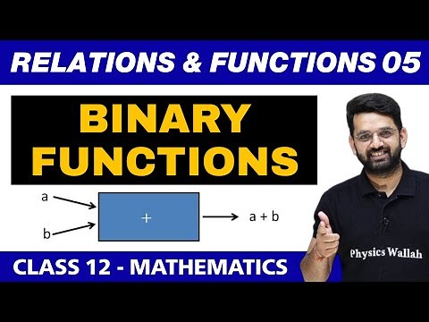 Relations and Functions 05 | Binary Function | Class 12 NCERT