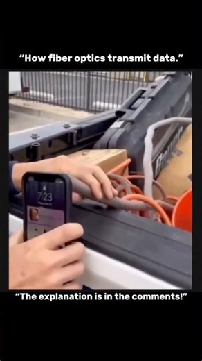 How fiber optics transmit data? Watch it to learn more! #shorts