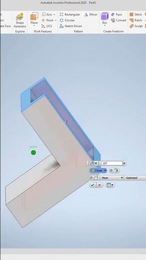 Inventor Create a Shell