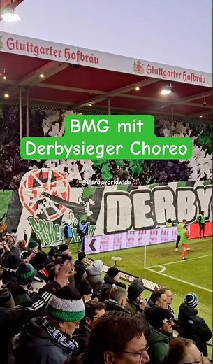 Borussia Mönchengladbach mit Derbysieger Choreo gegen 1.FC Köln gegen FC Heidenheim #bmg #gladbach