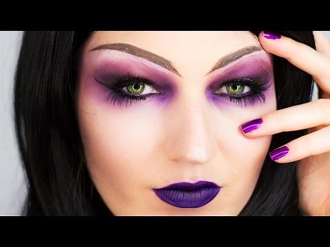Purple Witch Halloween Makeup Tutorial