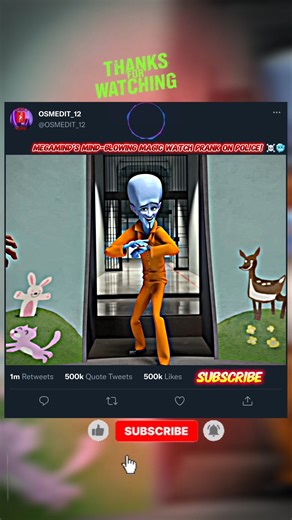 “Megamind’s Mind-Blowing Magic Watch Prank on Police!” | Megamind edit | #short #edit #animation