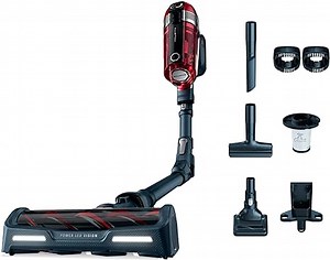 Rowenta X-Force Flex 11.60 Kabelloser Stabstaubsauger, Tierpflege, 130-Watt-Saugleistung, 25,2 V Wechselakku, bis zu 45 Min. Autonomie, Kontrollanzeige,Technologie, LED-Leuchte, Rot-Grau, RH9878WO