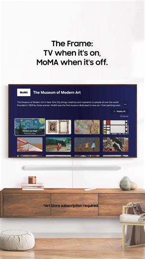 78K views · 55 reactions | MoMA 欄 The Frame Available Now: Bring 25+ works from MoMA's collection into your home when you display them with The Samsung Art Store on The Frame. *Samsung Art Store Subscription required | Samsung | Facebook