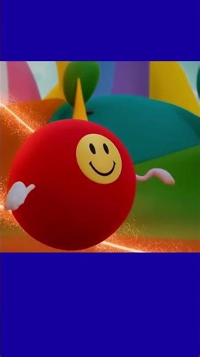 “Floating Smiley Circle 🔴😊 | Cartoon 3D Animation”