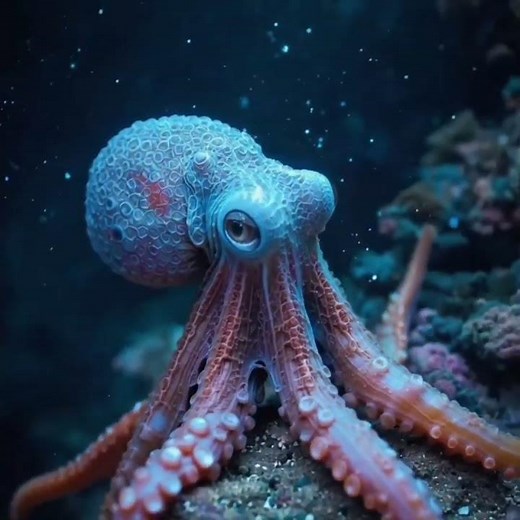 Close-Up of an Octopus Changing Colors