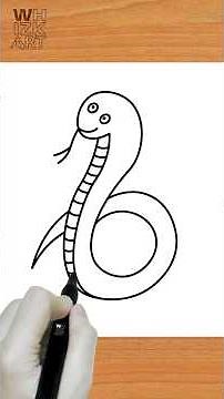How to Draw a Snake Using Number 6 🐍 | Easy Step-by-Step Drawing Tutorial!