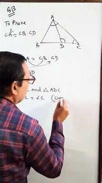 Ex 6.3 Q13 Class 10 Math NCERT | Chapter 6 Triangles | ∠ADC = ∠BAC | Prove CA² = CB·CD | Fast & Easy