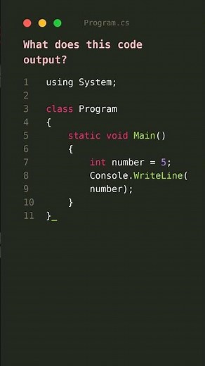 C# Tutorial: Variable Declaration 🤔 ⚡ #coding #shorts #programming