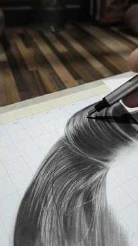 How To Draw Realistic Hair 🔥 #shorts #ytshorts #art