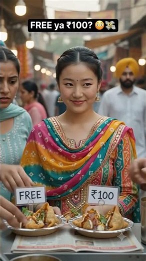 FREE vs ₹100 Food Challenge 😳💸 Nobody Expected This! #shorts