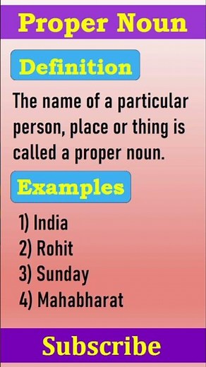 What is Proper Noun I Proper Noun English Grammar I #propernouns #englishgrammar #shortsviral #learn