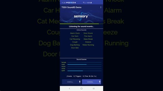 Sensory SoundID Demo | Sensory, Inc.