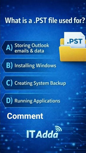 🔥 What is a .PST File Used For? | IT Quiz #Shorts