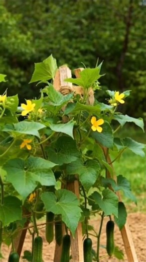 Grow More Cucumbers in Less Space 🌱 | Simple A-Frame Trellis Method for Bigger Harvests