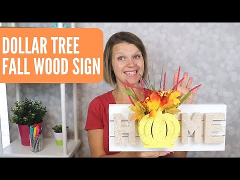How to Make a Fall Wood Sign with Dollar Tree Supplies