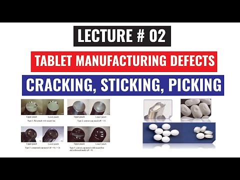 Cracking I Sticking I Picking I Tablet Manufacturing Defects I Lecture # 02 I Online Pharmacy