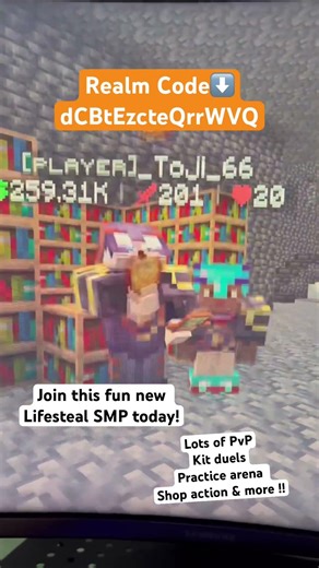New FUN Lifesteal Realm ! join Today #trending #minecraft