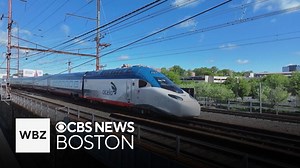 New faster Amtrak Acela train departs Boston for New York