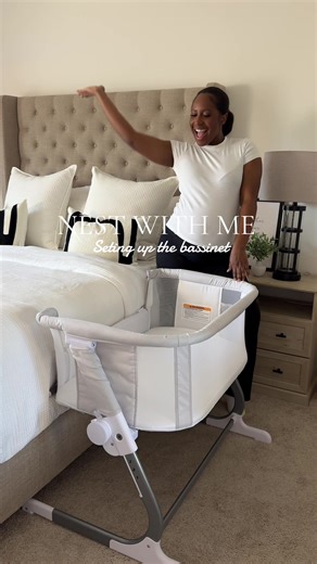 I finally got my bedside all set up with the Baby Delight Beside Me Dreamer Bassinet and I’m obsessed. 👶🏾🤍 It’s cozy, compact, anchors securely to the bed, and the zip-down side are going to make those late-night feeds so much easier. ✨Link in bio -Amazon Storefront Getting ready for baby feels so real now, and this bassinet gives me peace of mind. It’s safe, easy to use, and actually fits our space and style. #babyontheway #nesting #bedsidebassinet #postpartumprep #babyprep #momtobe #pregnan