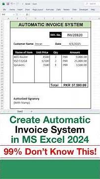 Auto Fill Invoice in Excel 2024 | VLOOKUP & FILTER Function Tutorial