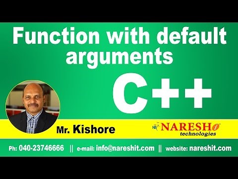 Function with default arguments in C++ | C ++ Tutorial | Mr. Kishore