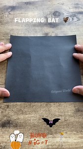 2.6K views · 21 reactions | ORIGAMI FLAPPING BAT #origamitutorial #howtomakeorigami #paperfolding #papercraft #halloweentheme #instructions. | Origami world | Facebook