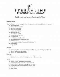 Carl Bretzke: NOCTURNES - Painting the Night